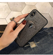 Load image into Gallery viewer, Luxury brand Diamond Bee Glitte soft case for iphone 7 8 6S plus X XR XS 11 Pro Max hard cover for samsung S8 S9 S10 Note 10 9