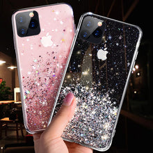 Load image into Gallery viewer, Luxury Bling Glitter Phone Case For iPhone 11 Pro X XS Max XR Soft Silicon Cover For iPhone 7 8 6 6S Plus Transparent Cases Capa