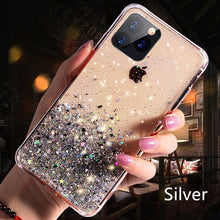 Load image into Gallery viewer, Luxury Bling Glitter Phone Case For iPhone 11 Pro X XS Max XR Soft Silicon Cover For iPhone 7 8 6 6S Plus Transparent Cases Capa