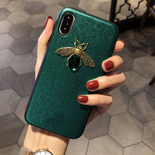 Load image into Gallery viewer, Luxury brand Diamond Bee Glitte soft case for iphone 7 8 6S plus X XR XS 11 Pro Max hard cover for samsung S8 S9 S10 Note 10 9