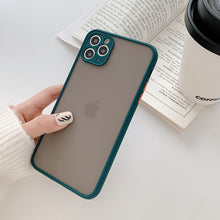 Load image into Gallery viewer, Mint hybrid simple matte bumper phone case for Iphone 11 case Pro Max Xr Xs 6s 8 7 plus shockproof soft Tpu silicone matte cover