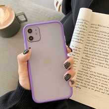 Load image into Gallery viewer, Mint hybrid simple matte bumper phone case for Iphone 11 case Pro Max Xr Xs 6s 8 7 plus shockproof soft Tpu silicone matte cover