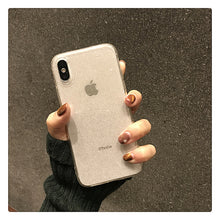 Load image into Gallery viewer, Shining Glitter Powder Black Phone Case For iPhone 11 Pro XR XS Max 8 7 Plus 6S Transparent Soft TPU Shockproof Bling Back Cover