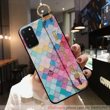 Load image into Gallery viewer, SoCouple Phone Holder Case For Samsung Galaxy A50 A51 A71 A70 A30 A20 S9 S8 S10 S20 plus Ultra Note 8 9 10 plus Wrist Strap Case
