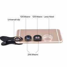 Load image into Gallery viewer, APEXEL Phone Lens 2 In 1 Clip-On 12 X Macro + 24 X Super Macro Lens kit For Iphone 7/6s / 6s Plus ios android smartphones 24XM