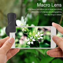 Load image into Gallery viewer, APEXEL 2in1 Lens 0.45X Wide Angle+12.5X Macro Lens Professional HD Phone Camera Lens For iPhone 8 7 6S Plus Xiaomi Samsung LG
