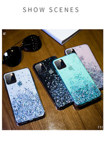 Luxury Bling Glitter Phone Case For iPhone 11 Pro X XS Max XR Soft Silicon Cover For iPhone 7 8 6 6S Plus Transparent Cases Capa