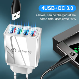 EU/US Plug USB Charger Quick Charge 3.0 For Phone Adapter for Huawei Mate 30 Tablet Portable Wall Mobile Charger Fast Charger