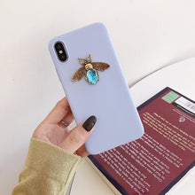 Load image into Gallery viewer, Luxury brand Diamond Bee Glitte soft case for iphone 7 8 6S plus X XR XS 11 Pro Max hard cover for samsung S8 S9 S10 Note 10 9
