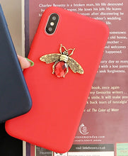 Load image into Gallery viewer, Luxury brand Diamond Bee Glitte soft case for iphone 7 8 6S plus X XR XS 11 Pro Max hard cover for samsung S8 S9 S10 Note 10 9
