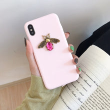 Load image into Gallery viewer, Luxury brand Diamond Bee Glitte soft case for iphone 7 8 6S plus X XR XS 11 Pro Max hard cover for samsung S8 S9 S10 Note 10 9
