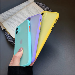 Mint hybrid simple matte bumper phone case for Iphone 11 case Pro Max Xr Xs 6s 8 7 plus shockproof soft Tpu silicone matte cover