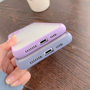 Mint hybrid simple matte bumper phone case for Iphone 11 case Pro Max Xr Xs 6s 8 7 plus shockproof soft Tpu silicone matte cover