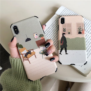 Mint hybrid simple matte bumper phone case for Iphone 11 case Pro Max Xr Xs 6s 8 7 plus shockproof soft Tpu silicone matte cover