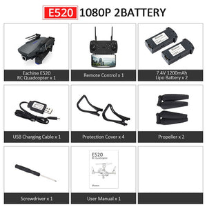 Eachine E520S E520 GPS FOLLOW ME WIFI FPV Quadcopter With 4K/1080P HD Wide Angle Camera Foldable Altitude Hold Durable RC Drone