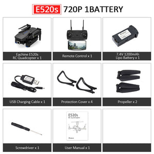 Eachine E520S E520 GPS FOLLOW ME WIFI FPV Quadcopter With 4K/1080P HD Wide Angle Camera Foldable Altitude Hold Durable RC Drone