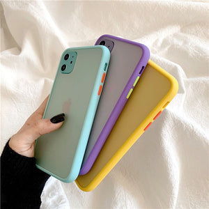 Mint hybrid simple matte bumper phone case for Iphone 11 case Pro Max Xr Xs 6s 8 7 plus shockproof soft Tpu silicone matte cover