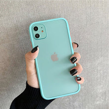 Load image into Gallery viewer, Mint hybrid simple matte bumper phone case for Iphone 11 case Pro Max Xr Xs 6s 8 7 plus shockproof soft Tpu silicone matte cover
