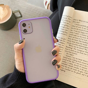 Mint hybrid simple matte bumper phone case for Iphone 11 case Pro Max Xr Xs 6s 8 7 plus shockproof soft Tpu silicone matte cover