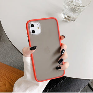 Mint hybrid simple matte bumper phone case for Iphone 11 case Pro Max Xr Xs 6s 8 7 plus shockproof soft Tpu silicone matte cover