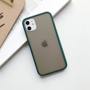 Mint hybrid simple matte bumper phone case for Iphone 11 case Pro Max Xr Xs 6s 8 7 plus shockproof soft Tpu silicone matte cover