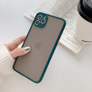 Mint hybrid simple matte bumper phone case for Iphone 11 case Pro Max Xr Xs 6s 8 7 plus shockproof soft Tpu silicone matte cover