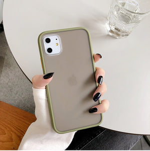 Mint hybrid simple matte bumper phone case for Iphone 11 case Pro Max Xr Xs 6s 8 7 plus shockproof soft Tpu silicone matte cover