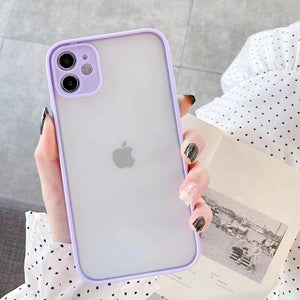 Mint hybrid simple matte bumper phone case for Iphone 11 case Pro Max Xr Xs 6s 8 7 plus shockproof soft Tpu silicone matte cover