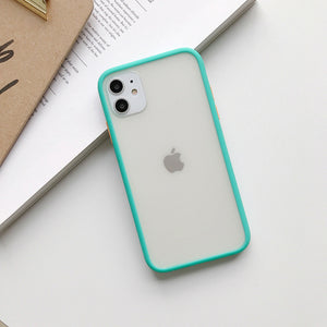 Mint hybrid simple matte bumper phone case for Iphone 11 case Pro Max Xr Xs 6s 8 7 plus shockproof soft Tpu silicone matte cover