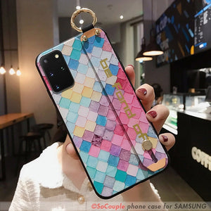 SoCouple Phone Holder Case For Samsung Galaxy A50 A51 A71 A70 A30 A20 S9 S8 S10 S20 plus Ultra Note 8 9 10 plus Wrist Strap Case